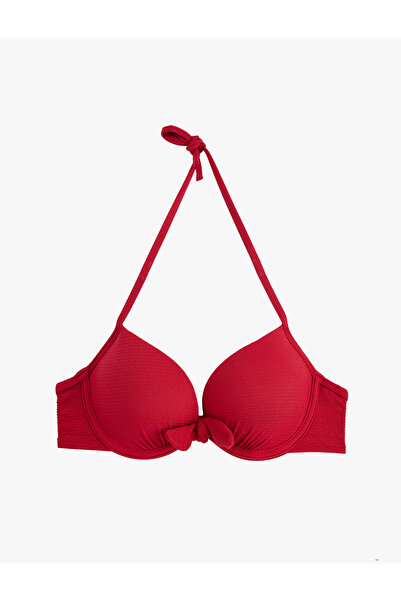 Koton Kalp Yaka Dokulu Fiyonklu Push-Up Bikini Üstü