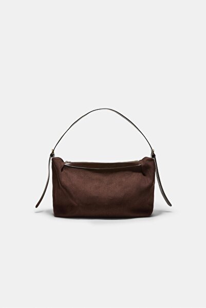 Stradivarius Contrast canvas shoulder bag