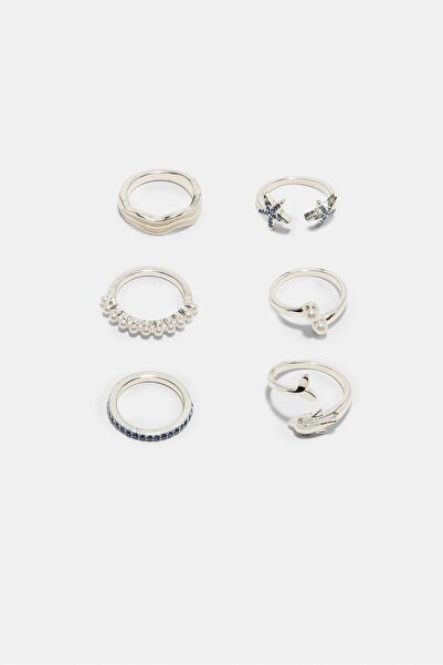 Stradivarius 5'li deniz temalı yüzük seti