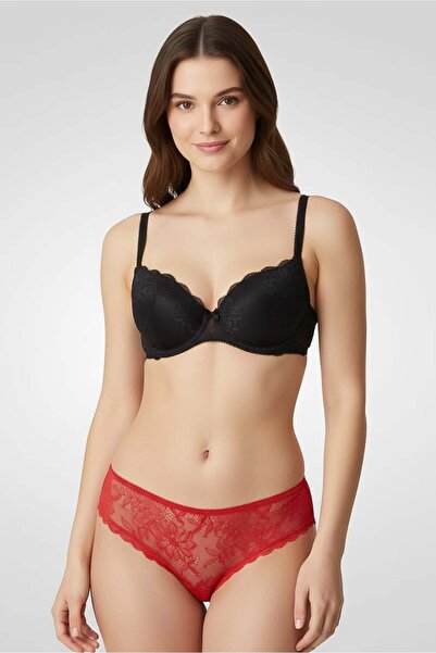 Etam سراويل داخلية نسائية منقوشة، لون أحمر