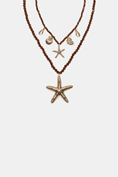 Stradivarius 2'li deniz yıldızı boncuklu kolye seti