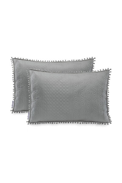 Amelia Home Set of 2 quilted decorative cushion covers made of microfiber, Me...