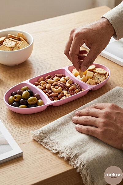 Melkan Home 3-Compartment Snack and Breakfast Plate – Bpa-Free, Healthy and S...