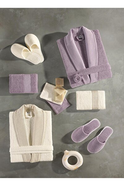 Ghaiboba Turkish Bathrobe Set - 100% Cotton - 10 Pieces - Multi Color