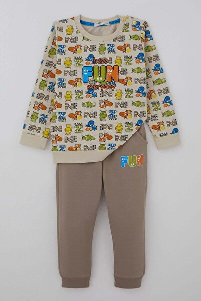 Breeze طقم بدلة رياضية للأولاد بتصميم ترفيهي على شكل حمار وحشي، مناسب للأعمار...