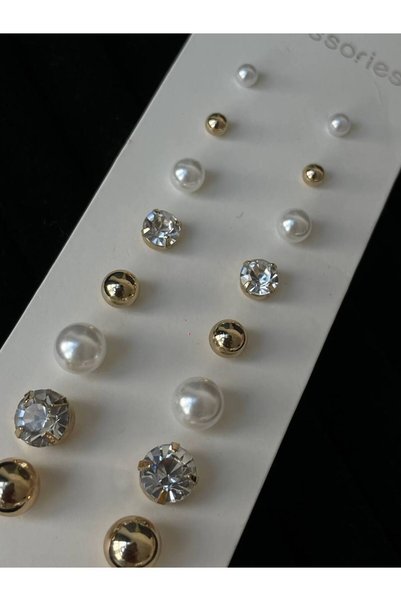 Luxiva Steel Zircon Stone Premium Quality Trendy Daily Women's Earrings