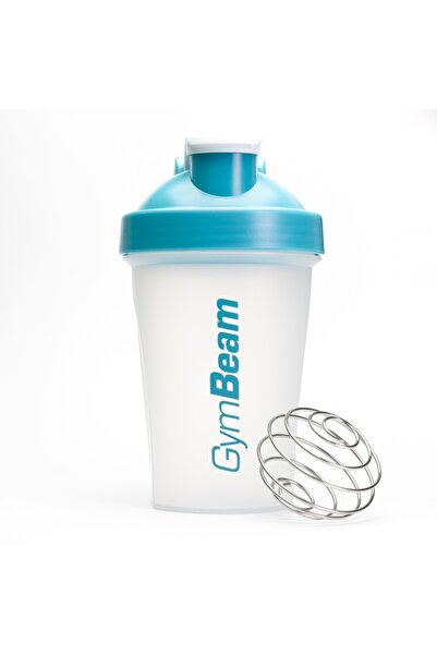 GymBeam Sticlă shaker transparentă-albastră 400 ml
