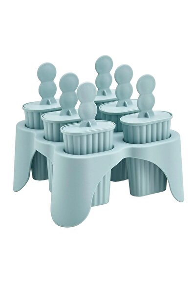 IKEA 6'lı Set Dondurma Kalıbı Uzunluk13 Cm 6 Adet Meybuz Kalıbı Plastik Kalıp Açık Turkuaz 00652