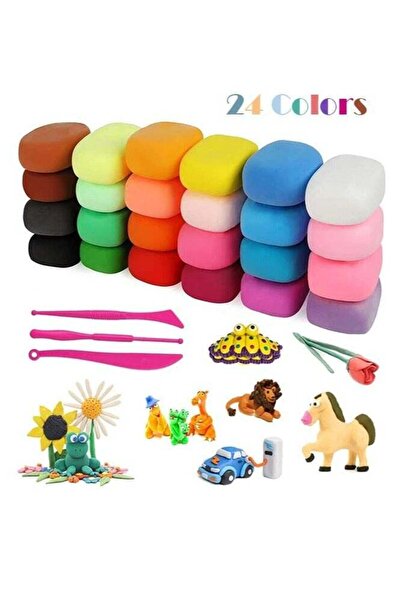 ZJTrio 24 Colors Diy Plasticine Ultralight Modeling Clay Educational Interact...