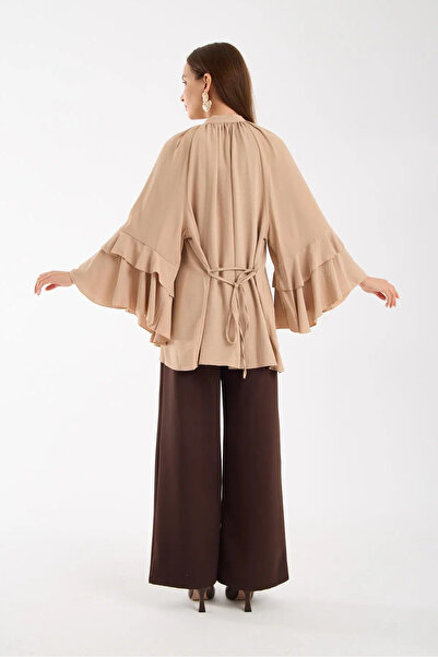 LİYACA Volanlı kol hamile bluz oversize