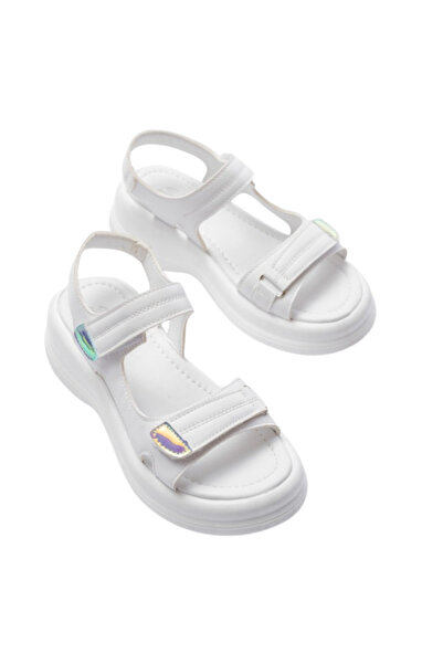 Barinoska Women's Orthopedic Sandals Velcro Genuine Leather 5 cm Heel Poly So...