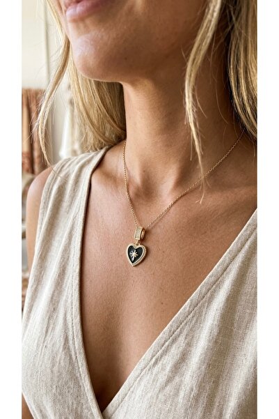 İNN JEWELLERY قلادة من الفولاذ 316L مقاومة للصدأ ومضادة للحساسية على شكل قلب