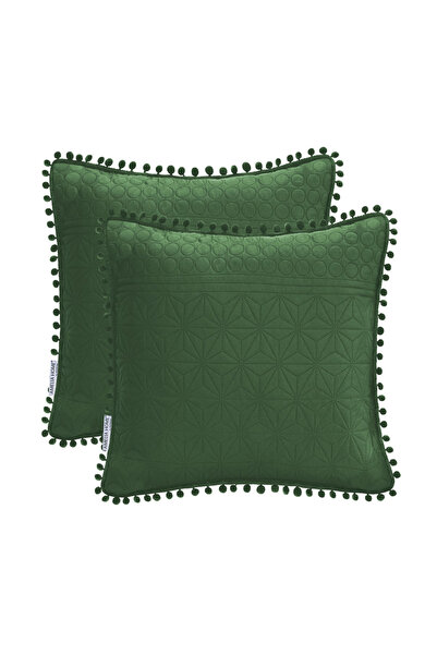 Amelia Home Set of 2 decorative quilted microfiber cushion covers, Meadore, 7...