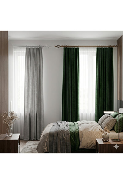 Curtains طقم رؤوس مواسير ستائر معدنية بتصميم حلزوني فاخر