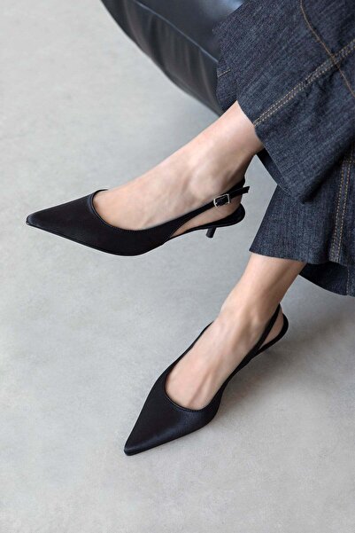 STRASWANS Cuesta Women's Heeled Satin Shoes Black