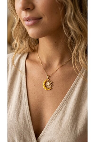 İNN JEWELLERY 316L Steel Necklace Tarnish-Free Antiallergic with Sun Figure (...