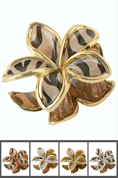 FREEDOM STOREE Leopard Patterned Lotus Buckle 8 cm