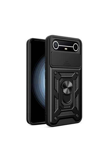 NANOSPACE Tecno spark slim 5g case with magnetic stand, camera protection, an...
