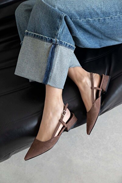 STRASWANS Chrest Γυναικεία Παπούτσια Σουέντ με Τακούνι Καφέ