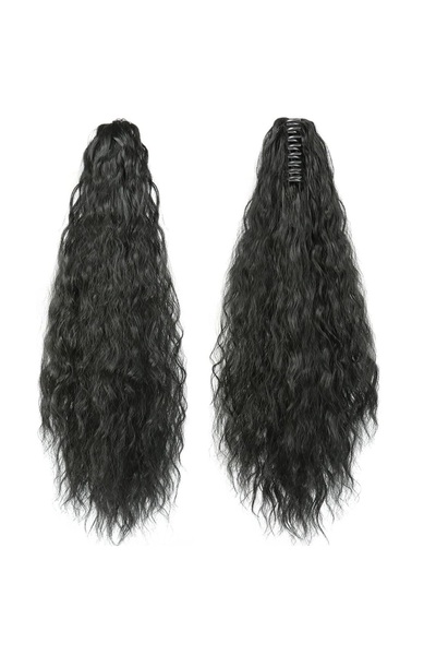 animis beauty Extensie coadă de cal neagră, crețată, cu prindere tip clește, ...