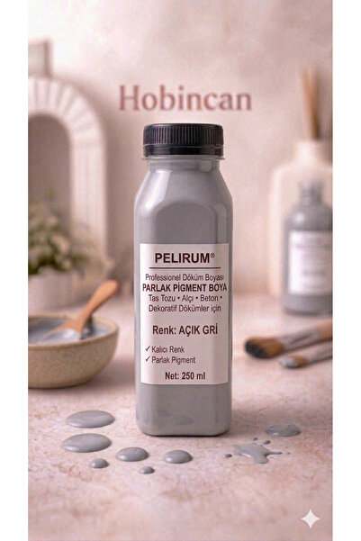 Pelirum Profesyonel Akrilik Boya 250 ml Taş Tozu, Alçı, Beton ve Dekoratif Ob...