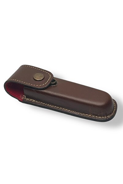 Keskin Adam No:5 Kahverengi Deri Çakı Kılıfı Bıçak Kılıfı (Kapalı hali 11cm -...