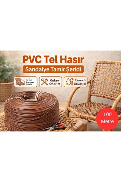 Mady Aksesuar خيط شبكي من البولي فينيل كلوريد، بني 100 متر، محبوك من هازيران،...