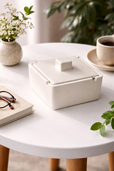 By Şirin Candle Odorless Ashtray with Lid Large