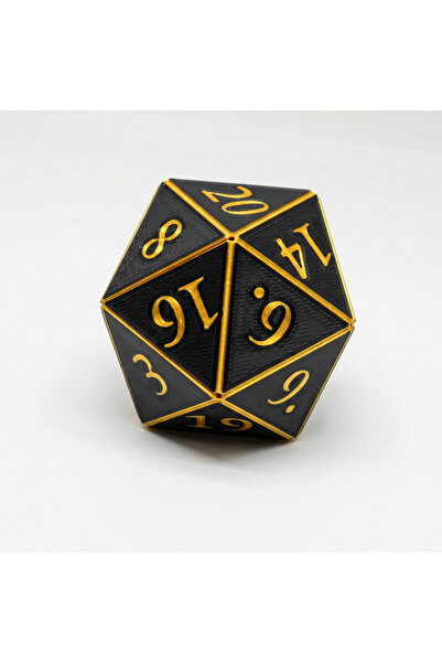 perim3d Büyük D20 Zar – 20 Yüzlü Yirmigen Oyun ve Koleksiyon Zarı