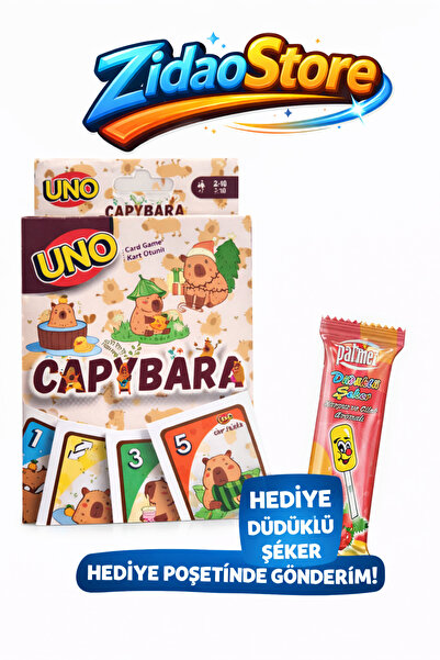 Emrah Gültekin لعبة بطاقات كابيبارا أونو، لعبة عائلية ممتعة تتسع لـ 2-10 أشخا...