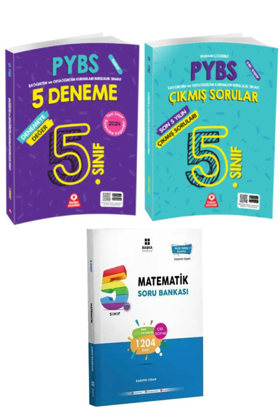 Başka Yayıncılık 5. Sınıf PYBS-Bursluluk Sınavı Tamamı Çözümlü Deneme+Çıkmış ...