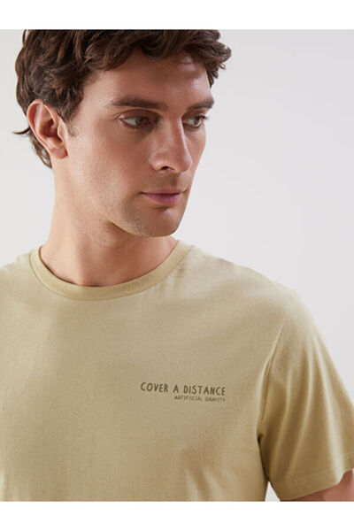 LC Waikiki RMZ GİYİM FARKIYA تي شيرت رجالي من القطن الممشط مطبوع عليه ياقة روبا