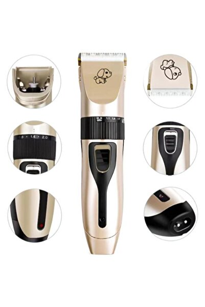 OEM Set masina tuns animale 12 piese, fără fir, 9W, lame ceramică și titan, 90 min autonomie
