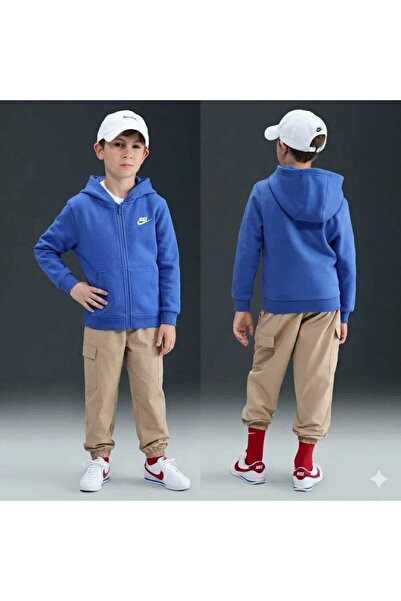 Nike Club Fleece LS FZ Hoodie Çocuk Sweatshirt fd3004 yakamoz spor