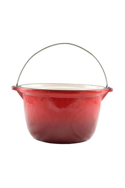 flamma Ceaun fonta emailat 3l rosu, cu toarta, Perfect Home