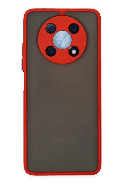 Beta Moda Hub غطاء حماية سيليكون مونتريال لهاتف هواوي نوفا Y90 من نيو فيس - أحمر