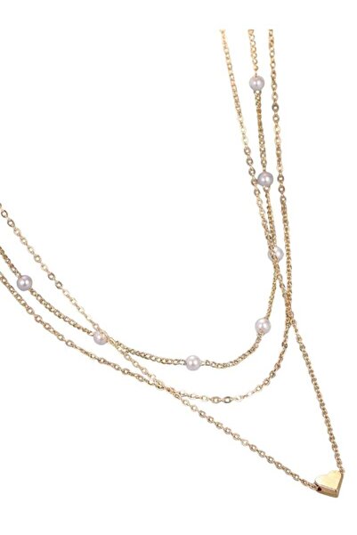 huitich Triple Layer Pearl Choker Necklace