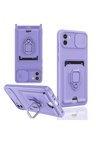 Beta Moda Hub حافظة نيو فيس لهاتف سامسونج جالاكسي A03 من السيليكون مع بطاقة ز...