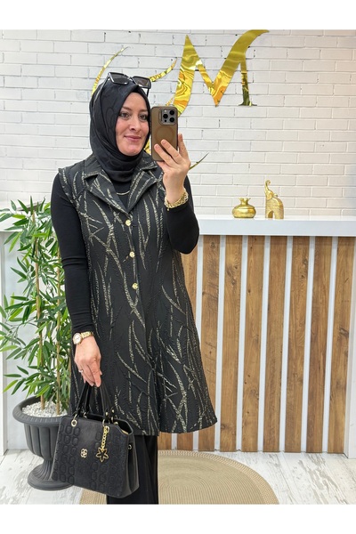 Meryemce Butik VARAKLI TESETTÜR YELEK (rahat kalıp)