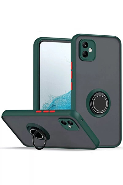 ZEMİRA HOME نيوفايس حافظة سامسونج جالاكسي A06 مونتريال سيليكون مع حلقة - أخضر