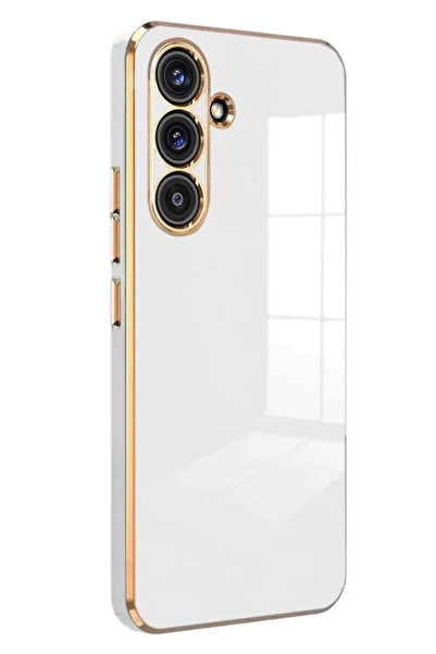 Beta Moda Hub غطاء سيليكون نيو فيس لهاتف سامسونج جالاكسي إس 25 إف إي - أبيض