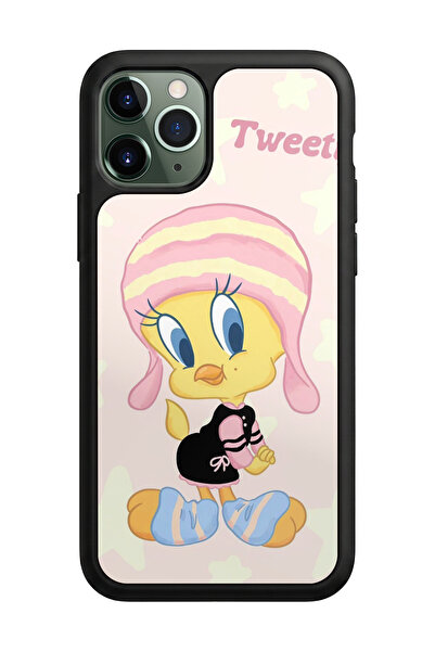 iPhone 11 Pro Max Uyumlu Tweety Tasarımlı Glossy Premium Kılıf