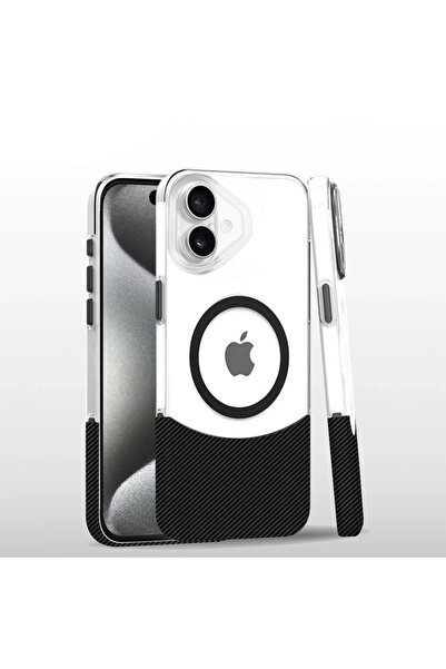 TeknoKapsül غطاء جوكو آيفون 16 كربون بازل ماجسيف - أسود