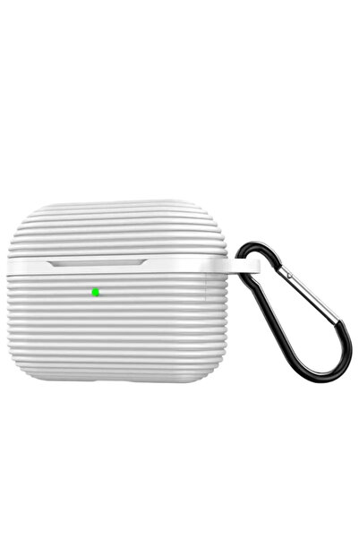 TeknoKapsül غطاء سيليكون رافين لـ Newface Airpods Pro 3 (الجيل الثالث) - أبيض