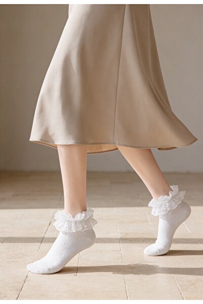 Ranasubaşı Lace Breeze Socks White