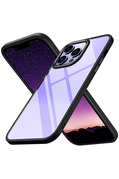 TeknoKapsül حافظة نيو فيس لهاتف آيفون 14 برو ماكس باور سيليكون - أسود