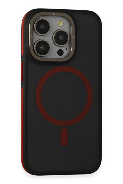 TeknoKapsül غطاء جوكو آيفون 15 برو روكي ماجسيف - أسود-أحمر