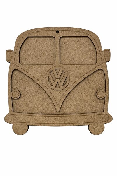Karsan Mozaik Ahşap Boyanabilir Ham MDF Minibüs 17x17,5cm Boy Ahşap Baz boyan...