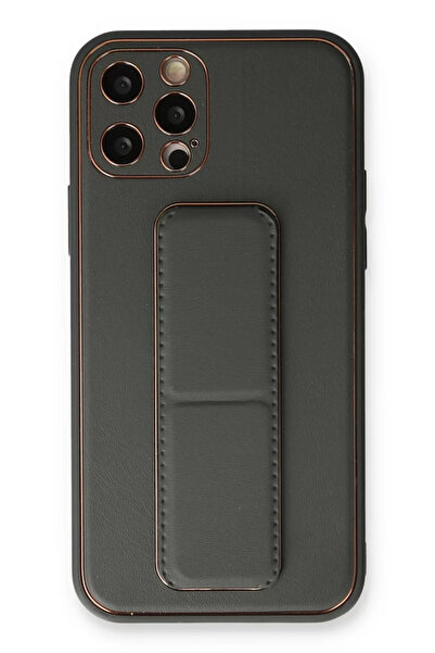 Beta Moda Hub غطاء حماية من الجلد من نيو فيس لهاتف آيفون 12 برو - مدخن