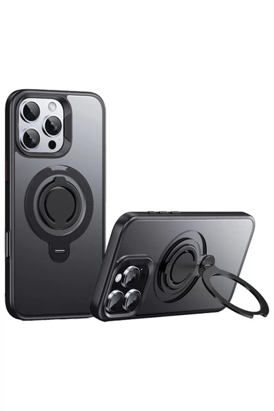 TeknoKapsül غطاء جوكو آيفون 16 برو أفاتار 360 دوار ماجسيف - أسود